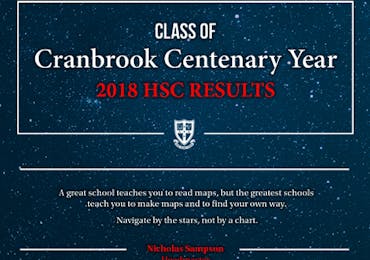 A Message from the Headmaster - 2018 HSC Results